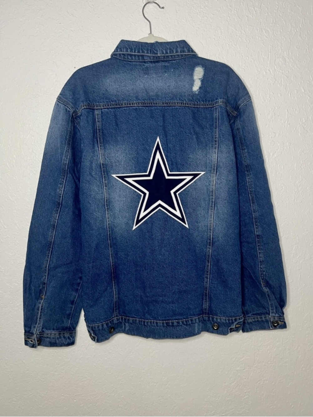 NFL Dallas Cowboys Button Up Denim Jean Jacket Unisex XL NWT